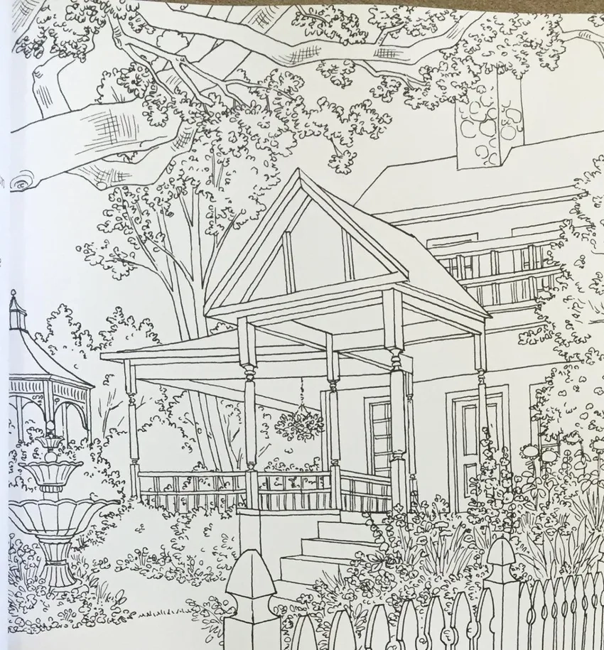 Tải ngay mẫu tranh tô màu nhà vườn dễ thương cho trẻ em