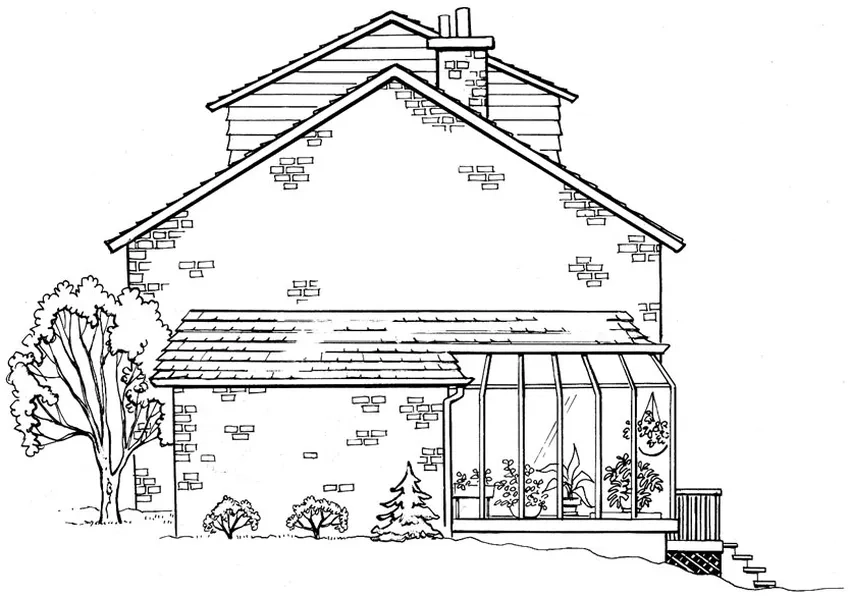 Tô màu tranh tô màu nhà vườn đơn sơ giản dị mà đẹp