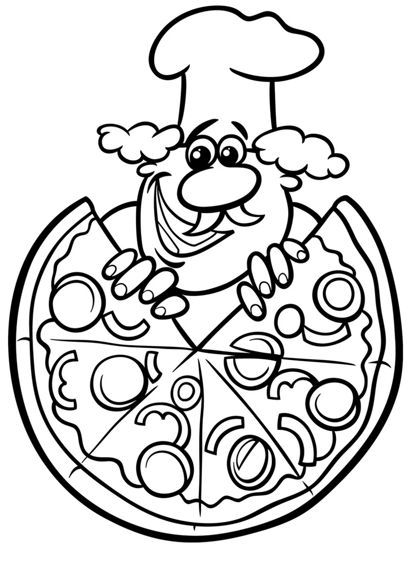 Bé tô vui vẻ với tô màu pizza online tiện lợi