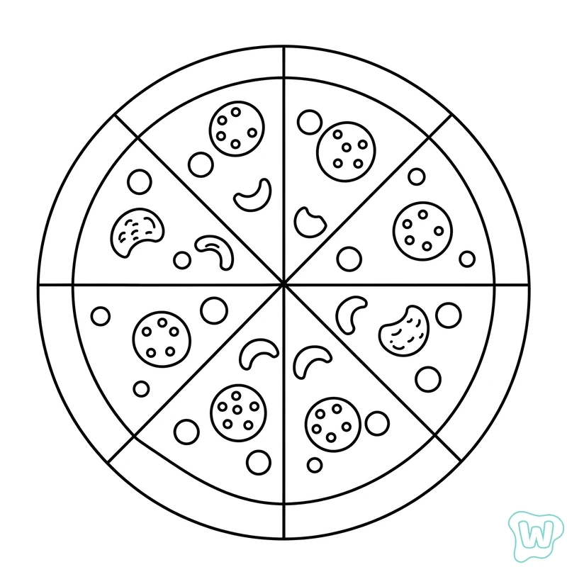 Bé tô vui vẻ cùng tô màu pizza cho trẻ em