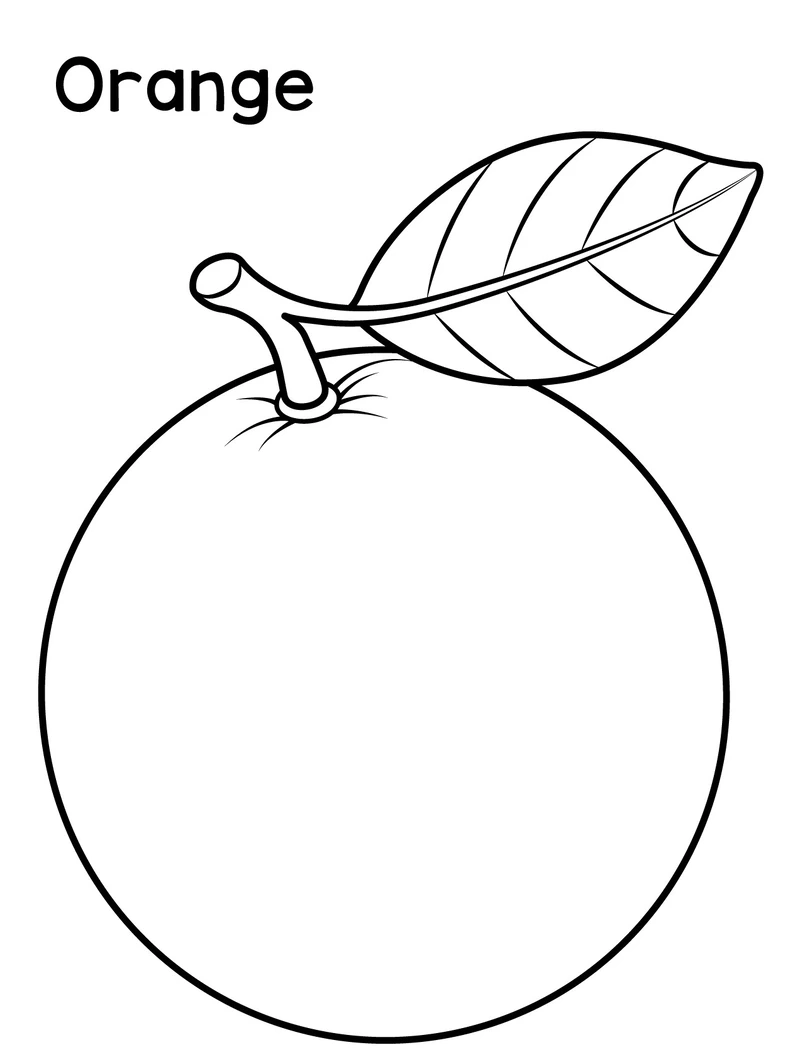 Tuyển chọn tranh tô màu trái cây cam giúp bé học màu sắc