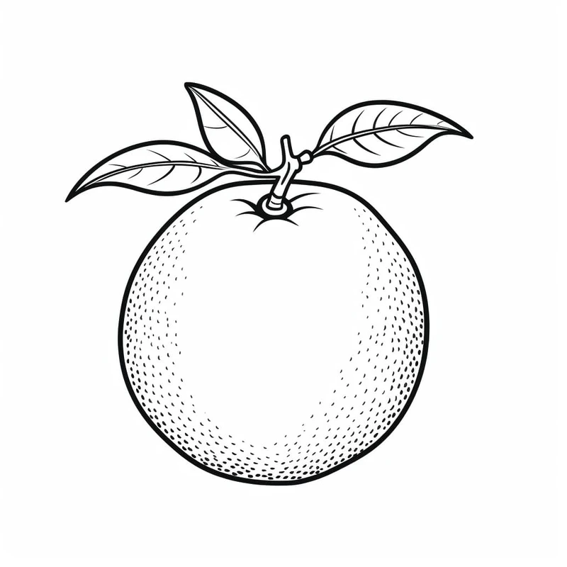 Hình vui nhộn từ tranh tô màu quả cam cartoon cho bé thỏa sức