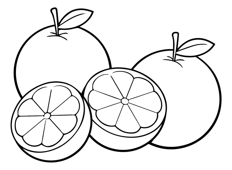 Sách tranh tô màu quả cam