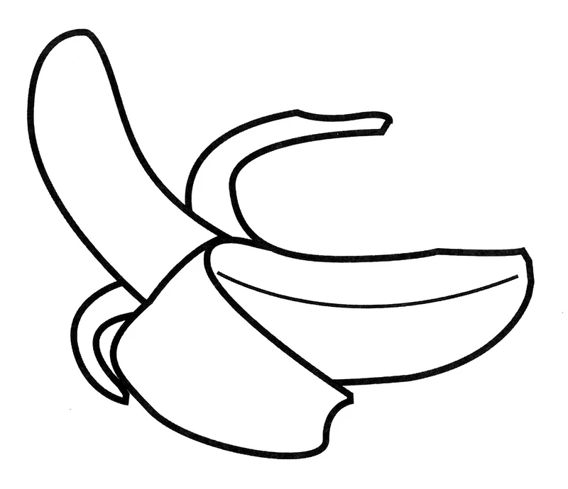 Siêu cute với bộ tranh tô màu quả chuối dễ thương dành cho bé mẫu giáo