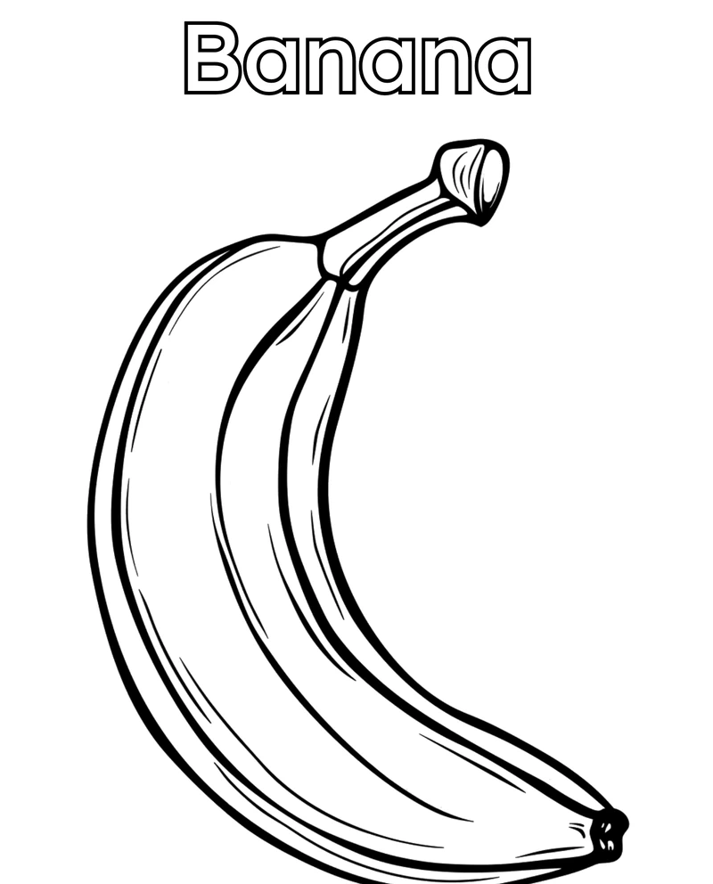 Rèn kỹ năng tô màu với tranh tô màu chuối đen trắng đẹp mắt