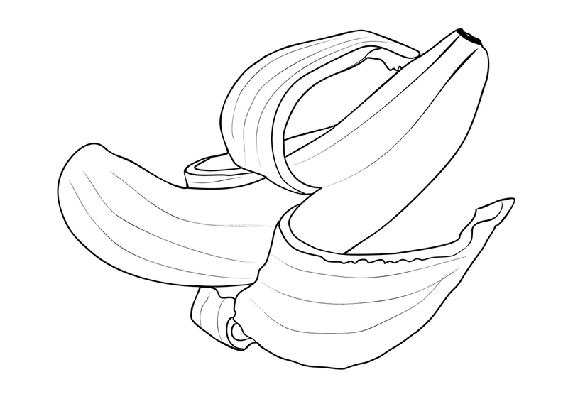 Siêu đáng yêu với tranh tô màu chuối cartoon cho bé từ 3 tuổi