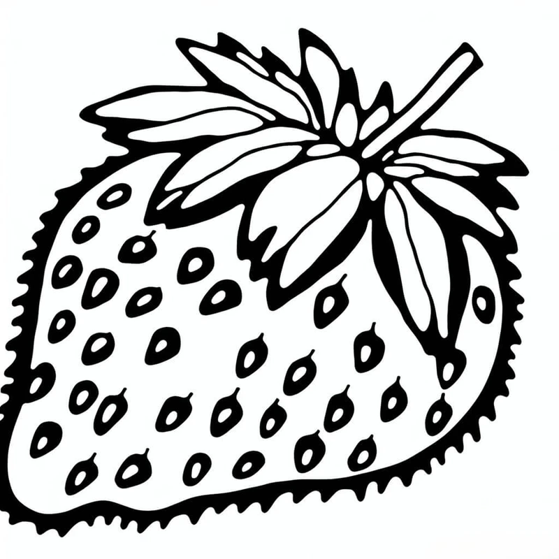 Tải về ngay tranh tô màu dâu tây pdf cho bé tô