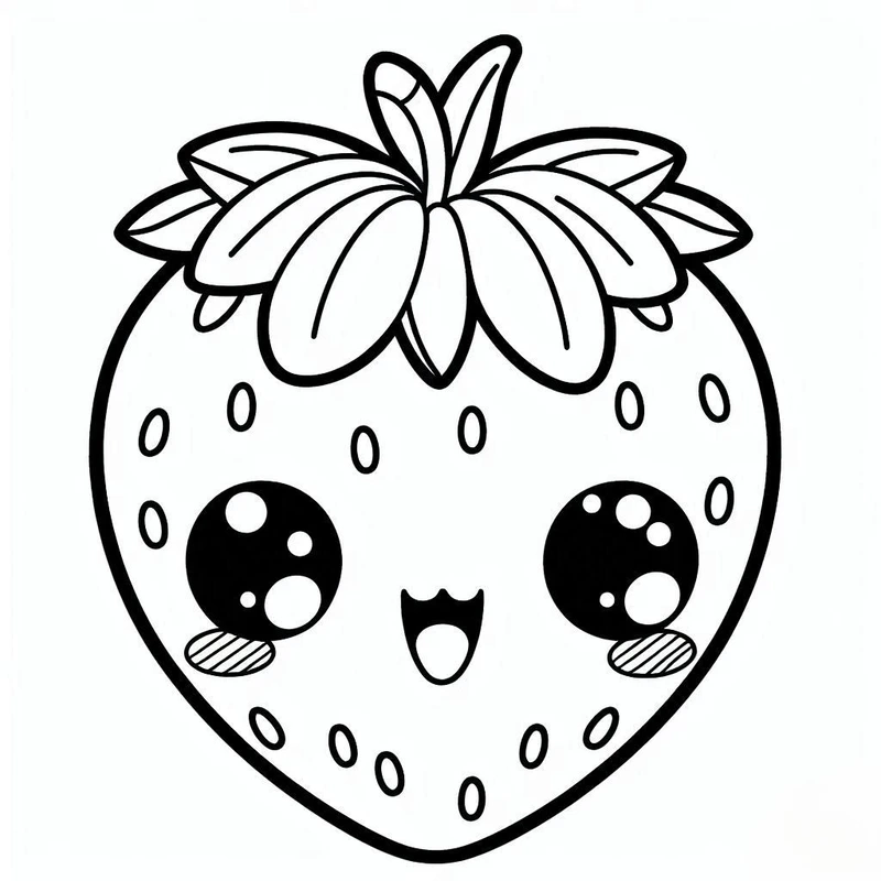 Bé thỏa sức sáng tạo với tranh tô màu quả dâu tây cho trẻ em
