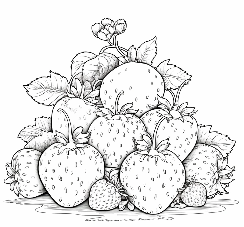 Tranh tô màu quả dâu tây là gì?