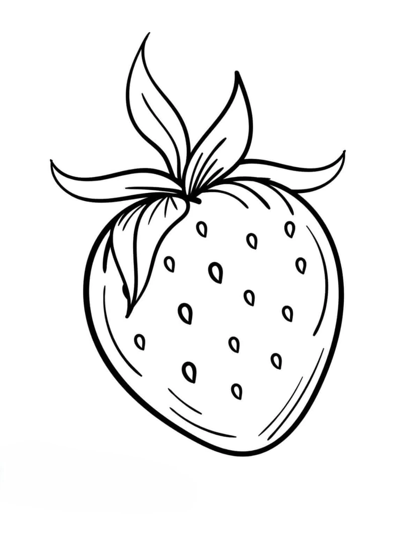 Bé thỏa sức sáng tạo tranh tô màu dâu tây đơn giản cho preschool