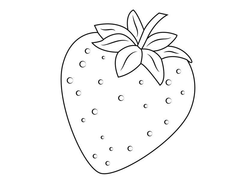 Sáng tạo vui vẻ với mẫu tranh tô màu dâu tây