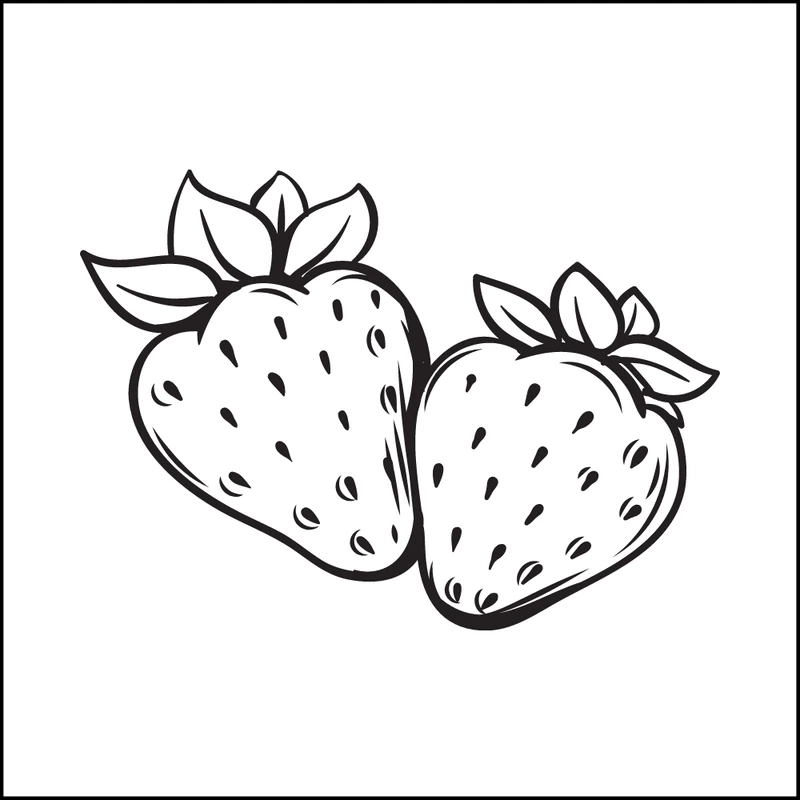 Bé vui chơi cùng tranh tô màu dâu tây 