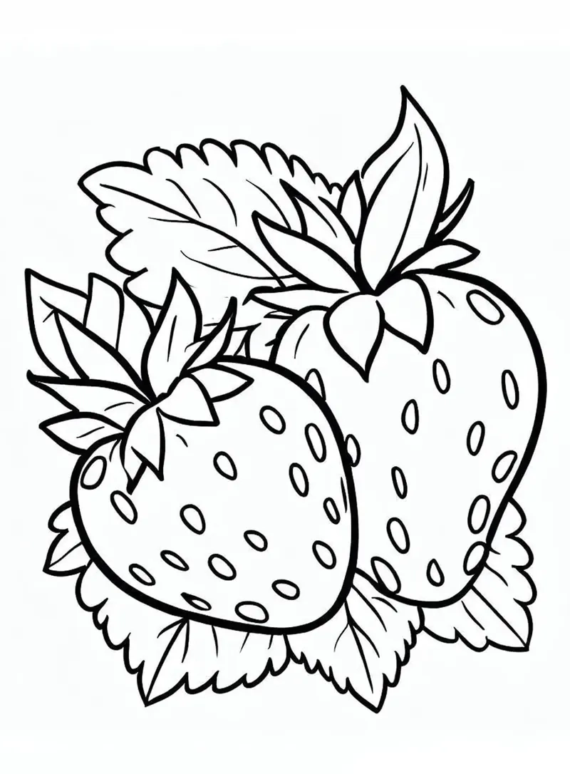 Bộ sưu tập tranh tô màu quả dâu tây