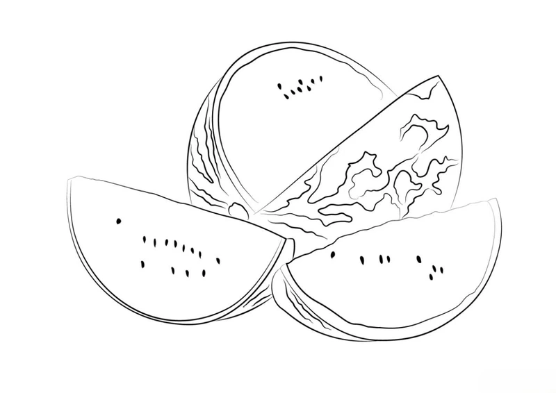 Khám phá ngay tranh tô màu dưa hấu cho bé đẹp dễ in