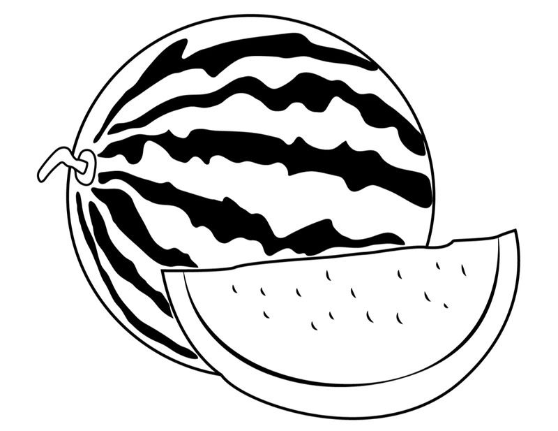 Siêu cute với bộ tranh tô màu dưa hấu cute bé nào cũng mê