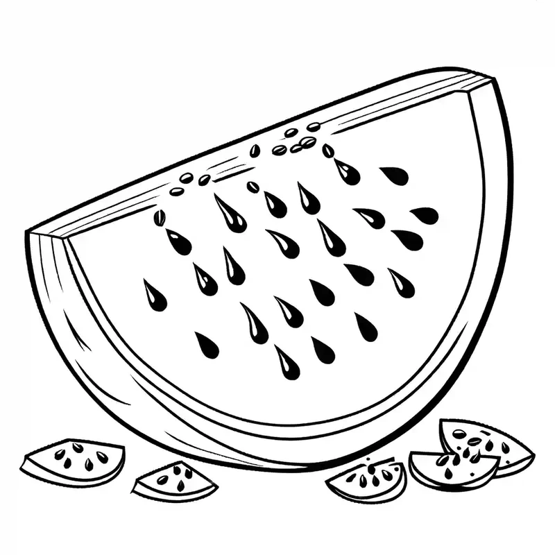 Siêu vui nhộn cùng tranh tô màu dưa hấu hoạt hình đáng yêu