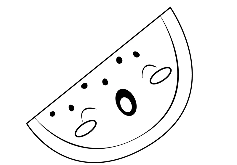 Sưu tầm ngay tranh tô màu dưa hấu cartoon siêu hài hước