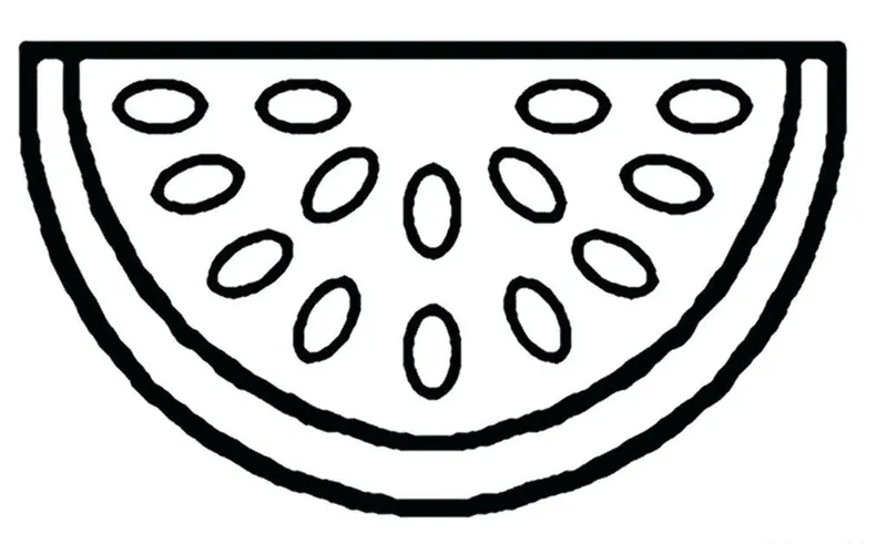 Tranh tô màu quả dưa hấu tập tô