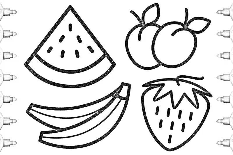 In tranh tô màu quả dưa hấu