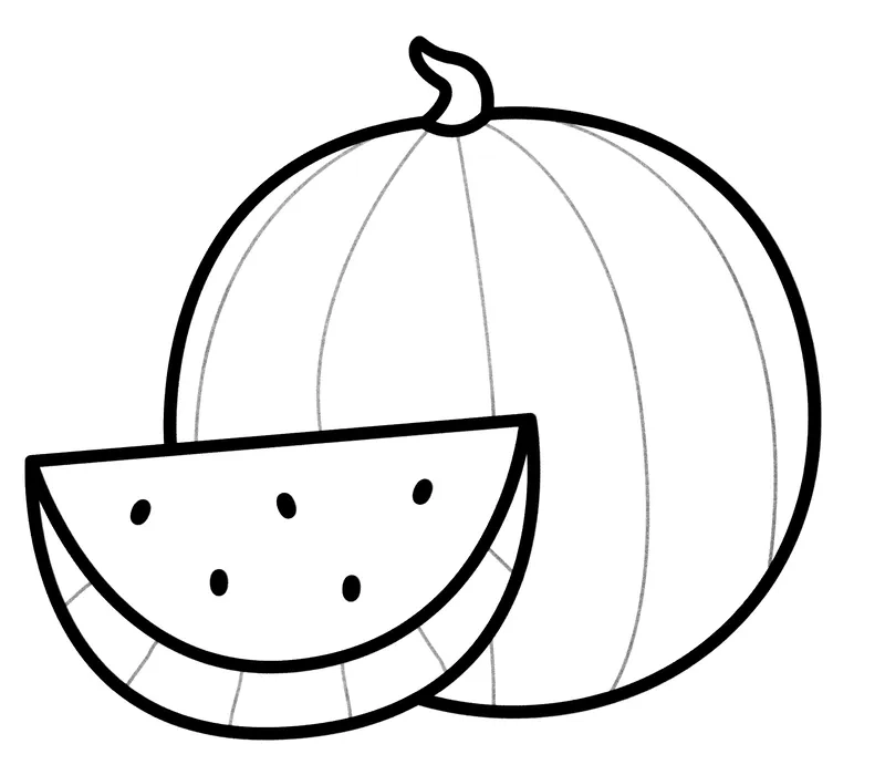 Bộ sưu tập tranh tô màu quả dưa hấu