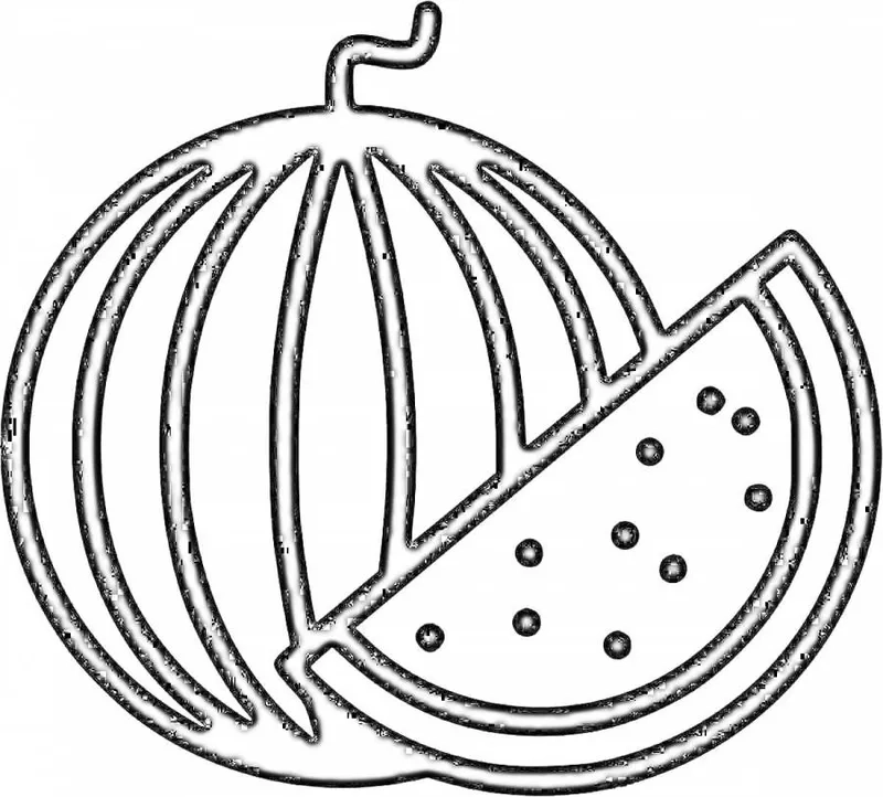 Tải tranh tô màu quả dưa hấu miễn phí