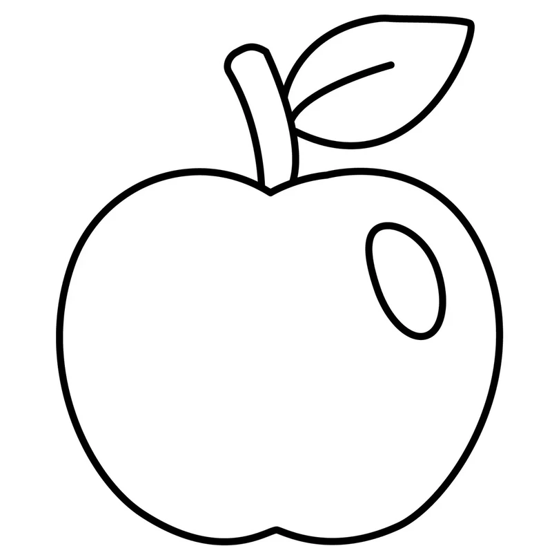 Bé tập tô dễ dàng với tranh tô màu quả táo đơn giản