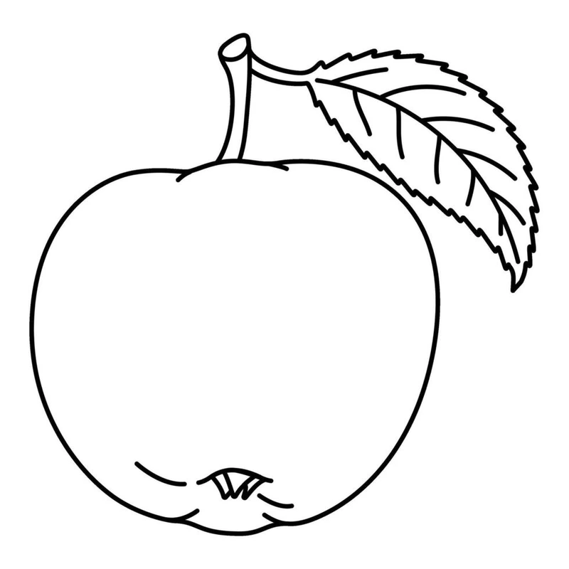 Sưu tập thú vị bộ tranh tô màu quả táo cho bé