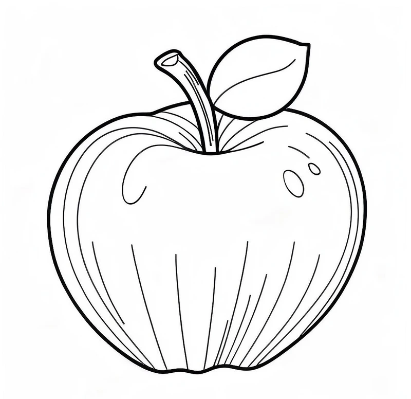 Khám phá vui nhộn với tranh tô màu quả táo hoạt hình