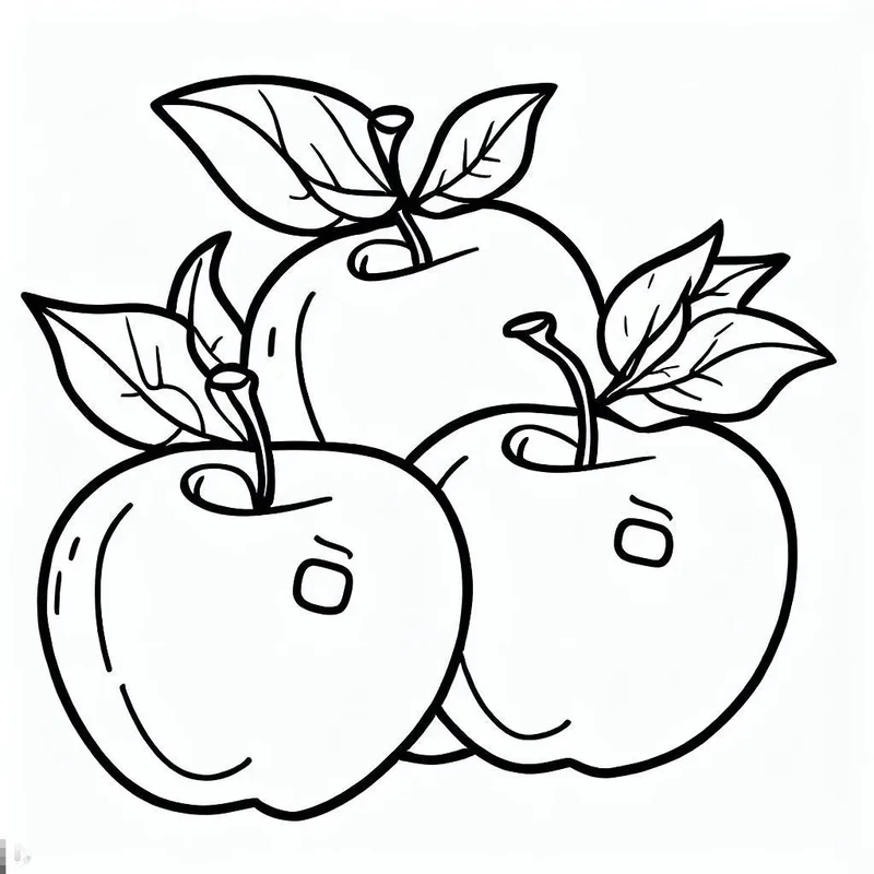 Tô màu tiện lợi với tranh tô màu quả táo pdf printable