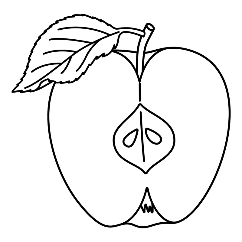 Bé học vui với tranh tô màu quả táo cho bé