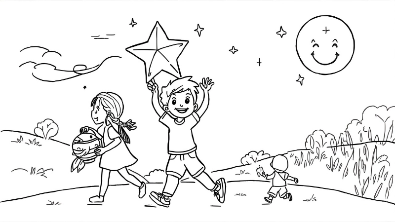 Chi tiết tranh tô màu bánh trung thu nướng và dẻo