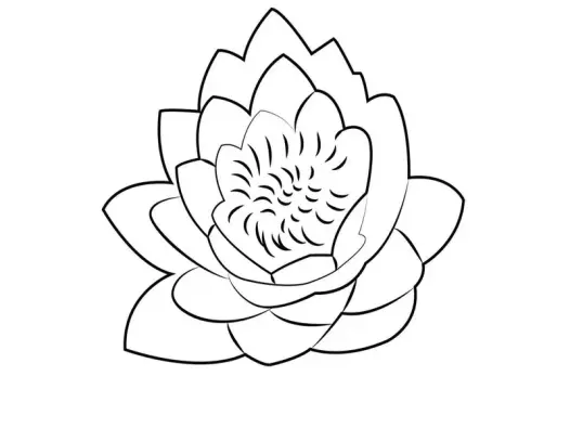 Trọn bộ hình tô màu hoa sen giúp bé học màu hiệu quả