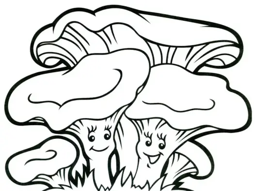 Bộ tranh tô màu cây nấm ngộ nghĩnh giúp bé sáng tạo hơn