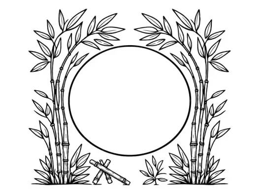 Tranh tô màu cây trúc tinh tế giúp bé khám phá thiên nhiên