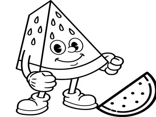 Khám phá tranh tô màu quả dưa hấu độc đáo bé thỏa sức vẽ